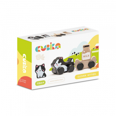 Jucarii din lemn - Jucarie din lemn Cubika, Kitties Family