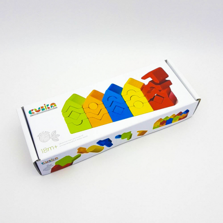 Jucarie Din Lemn Cubika, Set de constructii â€œTurnuriâ€ [2]