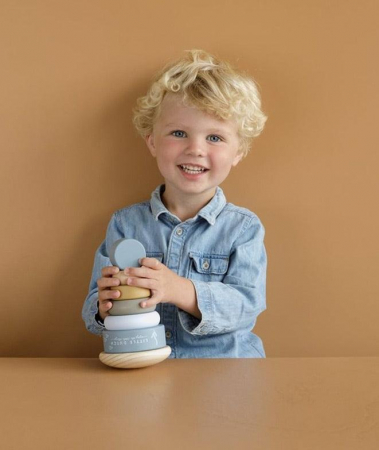 Jucarie din lemn pentru stivuire Ocean Blue - Little Dutch [1]