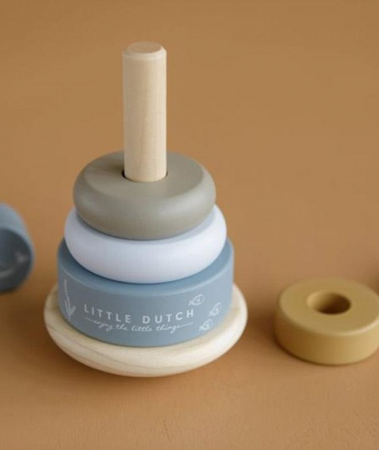 Jucarie din lemn pentru stivuire Ocean Blue - Little Dutch [2]
