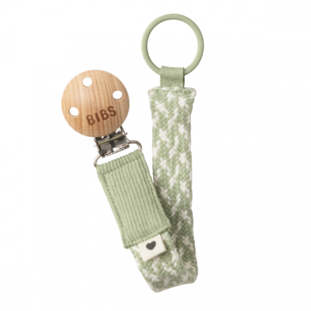 Accesorii Bibs - Lantisor clip pentru suzeta, Baby Blue/Ivory