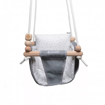 Leagane - Leagan multifunctional pentru junior, 1-5 ani (30 kg), testat TÜV Rheinland, Grey Stars