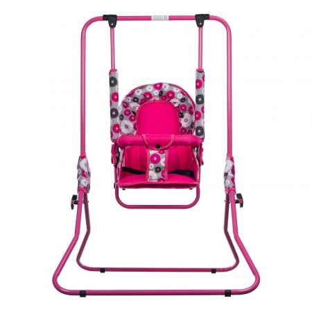 Leagan pentru copii, Top Kids, pentru interior si exterior, Pink Flowers [0]
