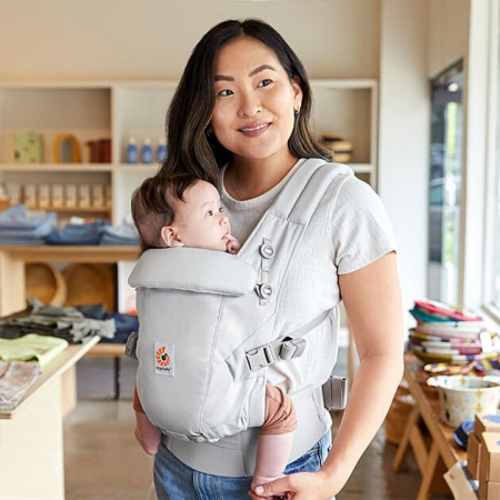 Marsupiu  Ergobaby Adapt Soft Touch Cotton Pearl Grey [3]