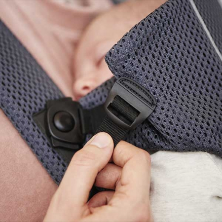 Marsupiu anatomic Mini, cu pozitii multiple de purtare Anthracite, 3D Mesh [10]