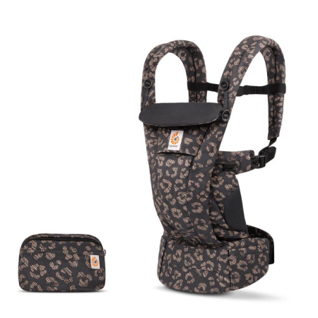 BEBE LA PLIMBARE - Marsupiu pentru copii Ergobaby Omni Dream Black Leopard, 0-2 ani, Ergonomic
