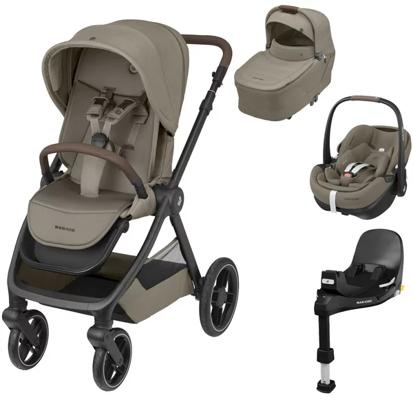 CARUCIOARE DE LA NASTERE CU SCOICA - Maxi-Cosi Sistem carucior 4in1 OXFORD Carucior + Landou Sense + Scoica Auto Pebble 360 PRO2 + Baza Auto FAMILYFIX 360 PRO