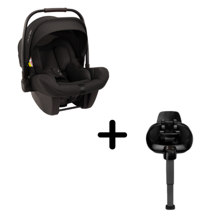 SCAUNE AUTO TIP SCOICA - Nuna - Set scoica auto i-Size PIPA Lite Caviar R129 + Baza isofix BASE next i-Size pentru PIPA Lite