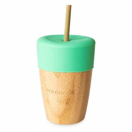 Pahare si cani de masa - Pahar din bambus mare 240 ml, verde, eco rascals