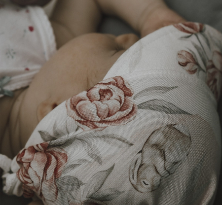 Palarie de soare 6 luni - 6 ani reglabila din bambus cu cozoroc pentru protectie, Peony Dreamland [5]