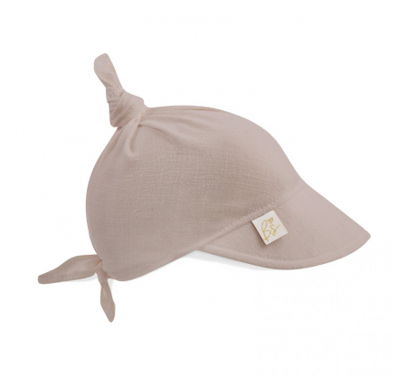 DE SEZON - Palarie de soare 6 luni - 6 ani reglabila din in si vascoza cu cozoroc pentru protectie, Iniana Sepia Rose