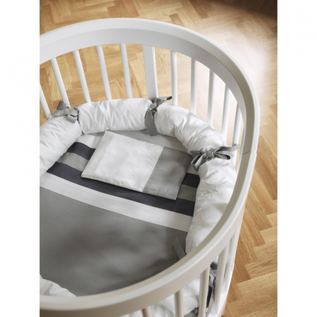 Pat bebe evolutiv oval 2 in 1  Giulia alb cu 2 saltele incluse -ALB [3]