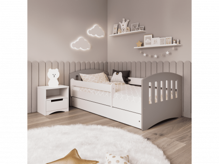 Pat pentru copii cu sertar Grey Clasic [3]