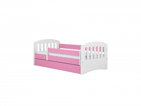 Pat pentru fetite cu sertar Pink Clasic [3]