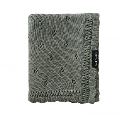 PUERICULTURA - Paturica Bebelusi Bambus 80 x 100cm Daisy Khaki