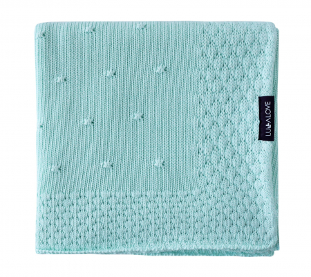 Paturi si museline - Paturica Bebelusi Bambus 80 x 100cm - Mint Popcorn
