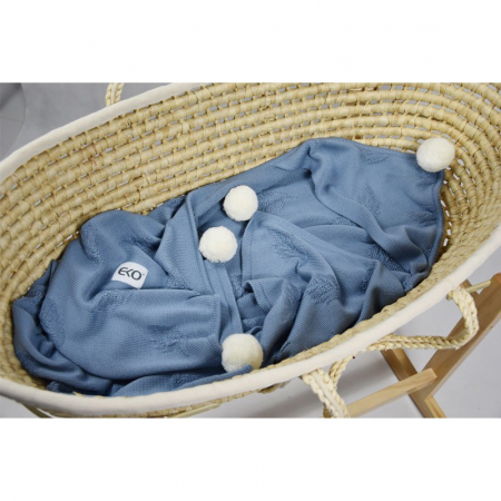 Paturica din Bambus, Eko, 80x80 cm, Jeans [4]