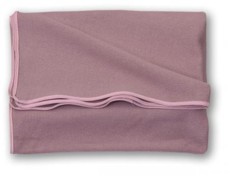 Paturi si museline - Paturica Pure Tricotata din Bumbac, 110x72 cm, Rose