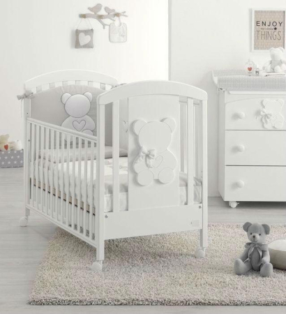 CAMERA COPILULUI - Patut Bebe Funky alb cu 2 laterale culisante Azzurra Design