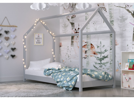 Patut Junior - Patut pentru copii din lemn cu saltea -160 x 80 cm - MONTESSORI ''Casuta cu Povesti''