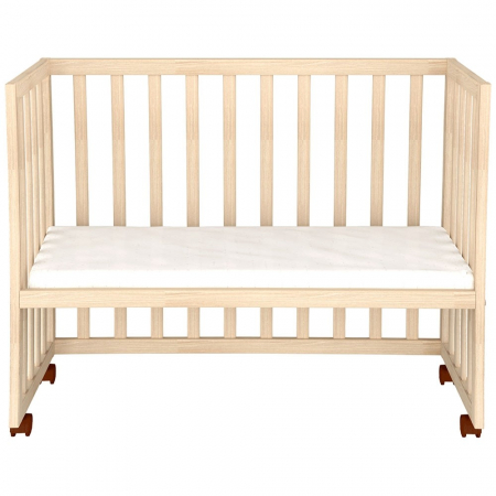 Patut copii din lemn co-sleeper 94x46 cm natur [6]