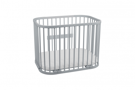 Patut din lemn masiv evolutiv 5 in 1 leagan-patut-birou-cosleeper-tarc de joaca - GREY [2]