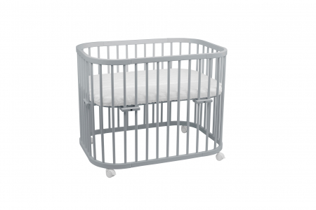 Patut din lemn masiv evolutiv 5 in 1 leagan-patut-birou-cosleeper-tarc de joaca - GREY [1]