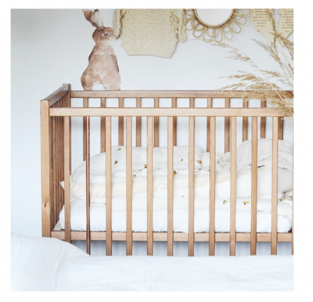 Patut din lemn pentru bebe, inaltime saltea reglabila, Stardust  Craft vintage 120  60 cm [6]