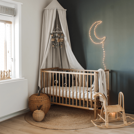 Patut din lemn pentru bebe, inaltime saltea reglabila, Stardust  Craft vintage 120  60 cm [1]