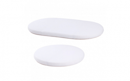Patut Oval evolutiv din lemn 9 in 1 cu saltea -ALB-ce poate fi utilizat pana la 10 ani - [17]
