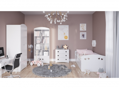 Patut pentru fetite Julia  - grey cu sertar [4]
