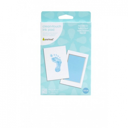 Cadouri baby shower - Pearhead - Kit amprenta cu cerneala pentru piciorus - bleu