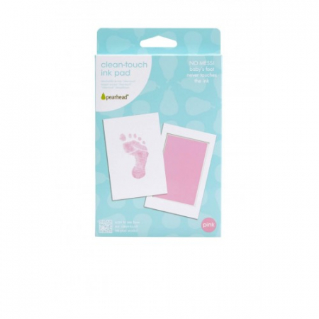 Cadouri baby shower - Kit amprenta cu cerneala pentru piciorus - roz