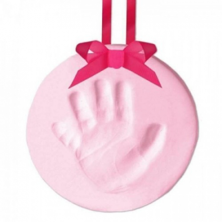 Cadouri nou nascuti - Kit amprenta mulaj manuta sau piciorus Keepsake - pink