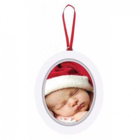 Pearhead - Kit rama foto ovala cu amprenta din cerneala Baby's First Christmas [2]