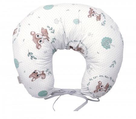 Perne alaptare - Perna pentru gravide si alaptare, husa detasabila din bumbac 100% si umplutura antialergica BabySoft  , Caprioara mica, Amy