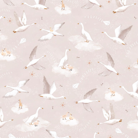 Pilota pentru copii Nature Bamboo by Amy din bambus si umplutura hipoalergenica BabySoft, Gasca Bej, 70x65cm [2]