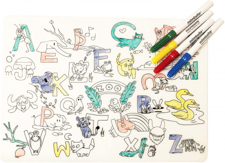 Articole de masa - PLANSA DE COLORAT PENTRU SCAUN DE MASA, MOMBELLA - ANIMALUTE