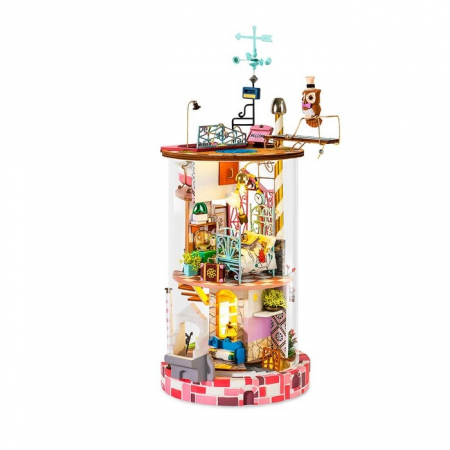 Jucarii educative - Puzzle 3D Minicasuta de papusi Casa cu Flori, RoLife, DS002