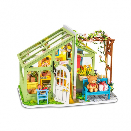 Jucarii educative - Puzzle 3D Minicasuta Flori de intalnire de primavara, RoLife, 124 piese, DG154