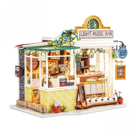 Jucarii educative - Puzzle 3D Minicasuta Light Music Bar, RoLife, 49 piese, DG147
