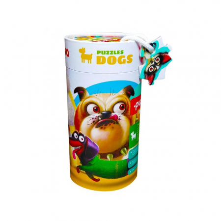 Puzzle-uri educative - Puzzle, 5 in 1 Cubika, "Dogs" 