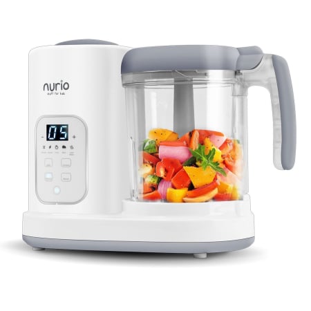 Roboti preparare hrana - Robot de Gătit Nurio 6-în-1 pentru Hrana Bebe – Temporizator & Curățare Automată