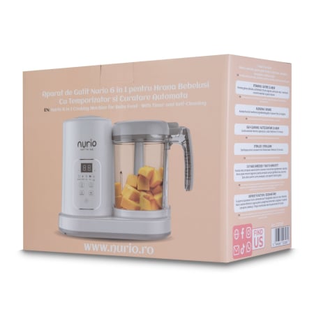 Robot de Gătit Nurio 6-în-1 pentru Hrana Bebe – Temporizator & Curățare Automată [6]