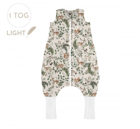 Saci de dormit - Sac de dormit cu picioare, bumbac 1 Tog, Animals Garden, S, 1-3 ani
