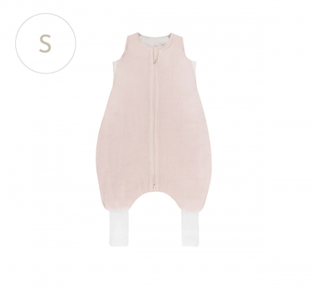 Saci de dormit - Sac de dormit cu picioare, in si vascoza 0.5 Tog, Iniana Sepia Rose, S, 1-3 ani