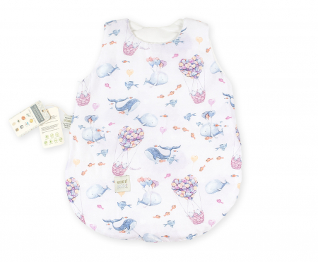 Saci de dormit - Sac de dormit din bambus Nature Bamboo by Amy, Cer 62 cm, 0-3 luni