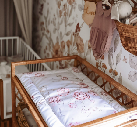 Saltea pentru masa de infasat bebe, impermeabila, fata dubla, Boho by BabySteps [6]