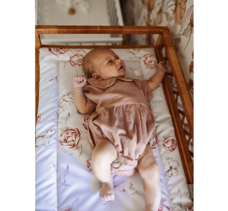 Saltea pentru masa de infasat bebe, impermeabila, fata dubla, Boho by BabySteps [2]