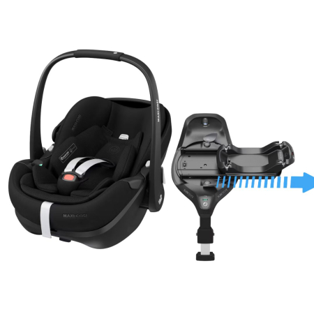 SCAUNE AUTO TIP SCOICA - Scaun Auto tip Scoica I-Size Maxi-Cosi PEBBLE 360 PRO2 + Baza Auto FAMILYFIX 360 PRO de la nastere la 15 luni  Twillic Black